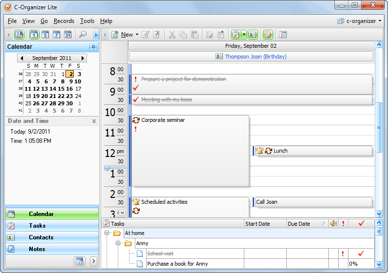 C-Organizer Lite Screenshot